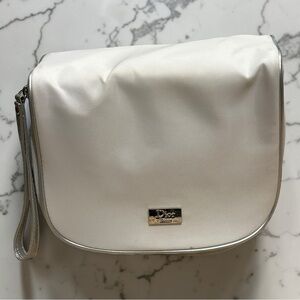 CHRISTIAN DIOR Beauty Makeup Cosmetics Bag Pouch White Clutch with Mirror